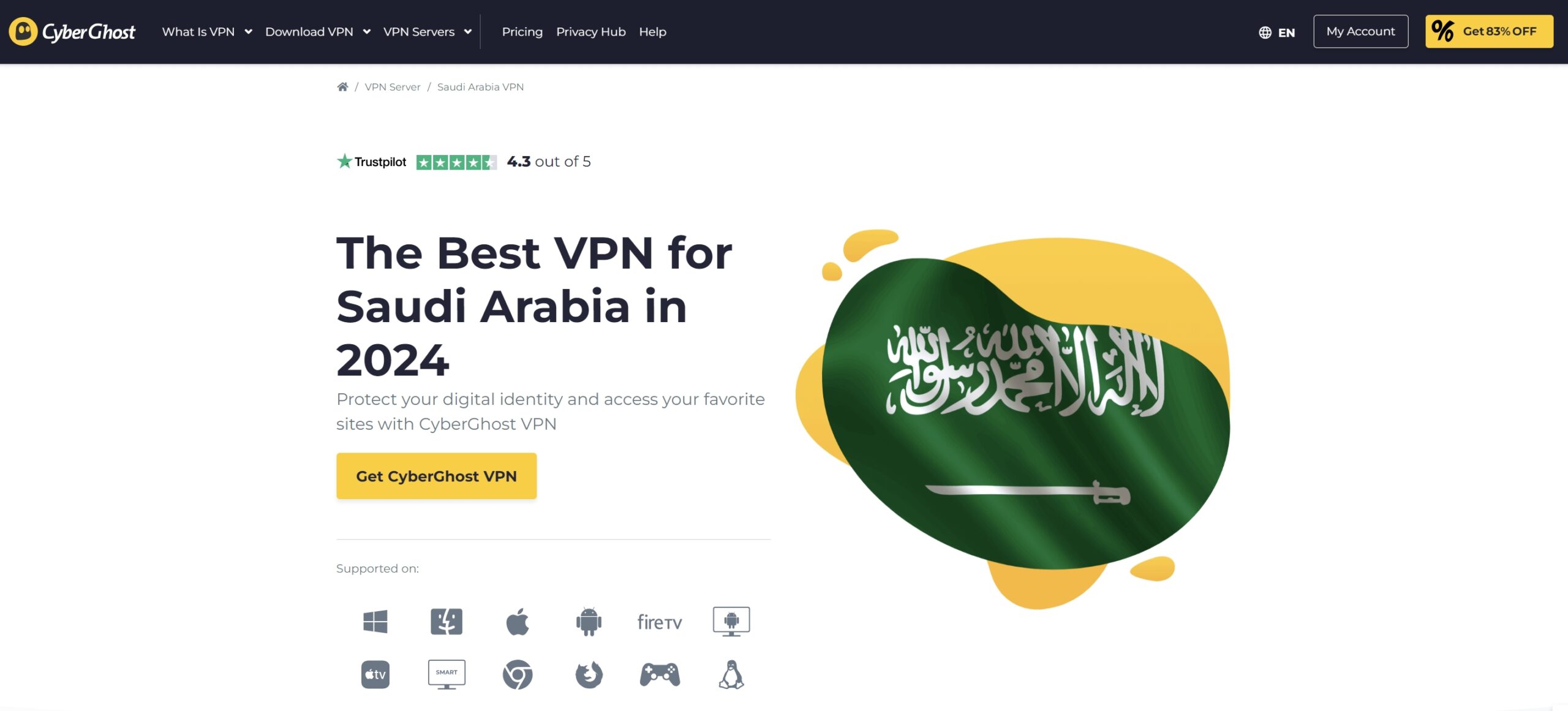 CyberGhost VPN saudi arabia