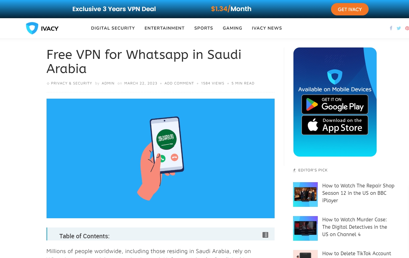 Ivacy VPN saudi arabia